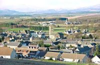 The village of Dunning looking down from the hills